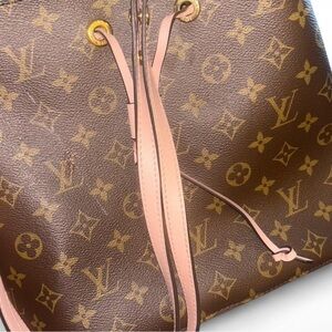 Louis Vuitton Brown & Pink Neonoe Bag.